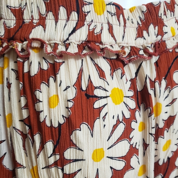 Angie Floral Tired Ruffle Shift Skirt Multi-Color Women's Size M. - Picture 5 of 11